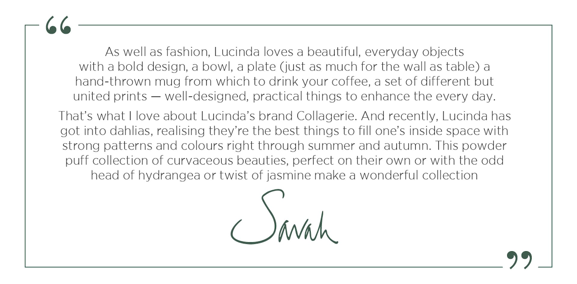 Lucinda Chambers SR Quote 1