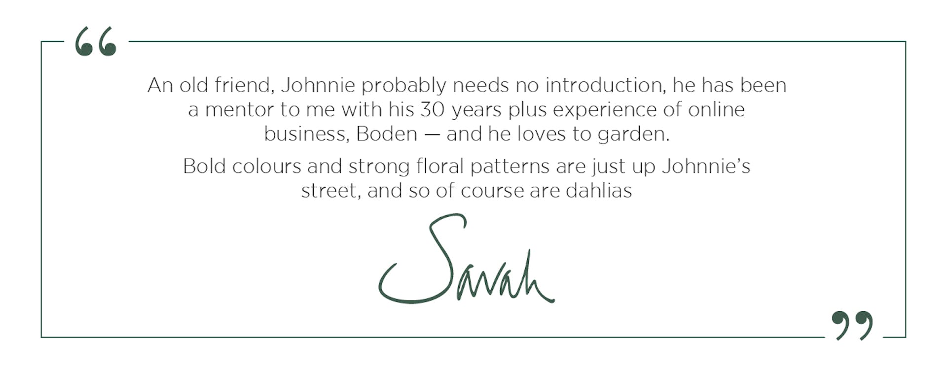 Johnnie Boden SR Quote 1