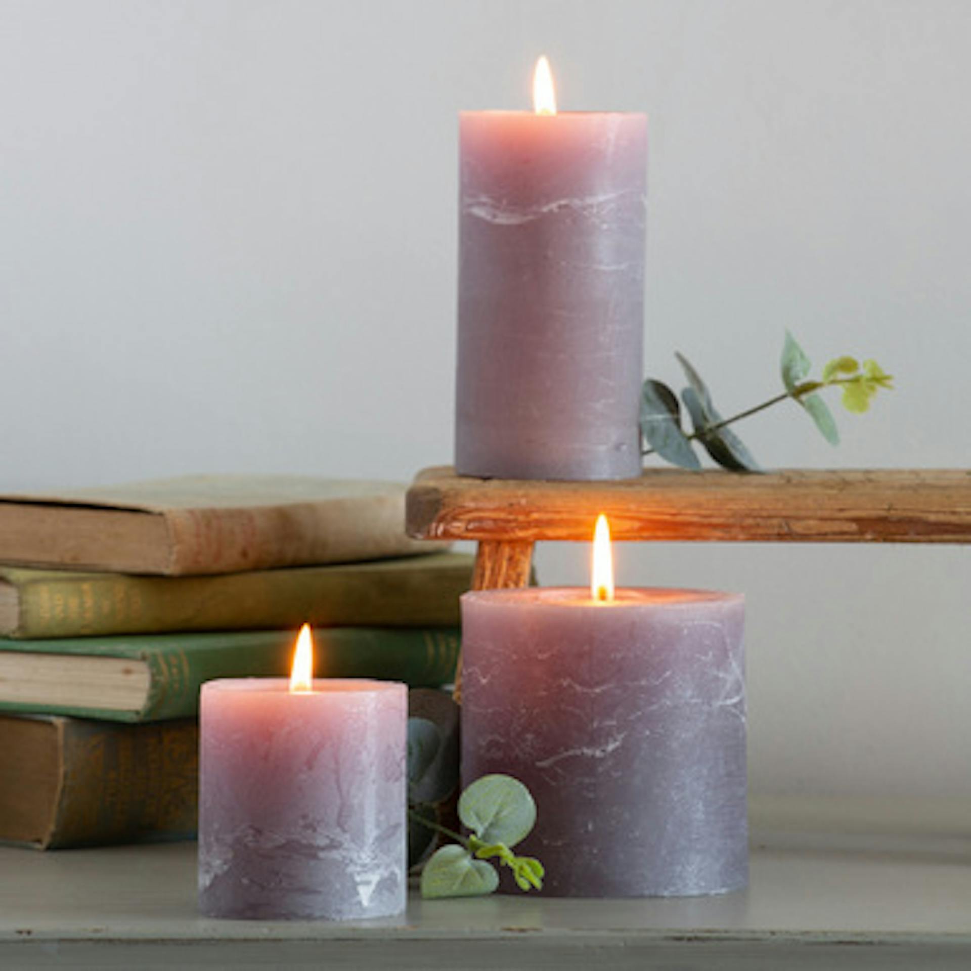 Rustic Pillar Candles