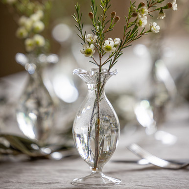 Delicate Clear Glass Bud Vase