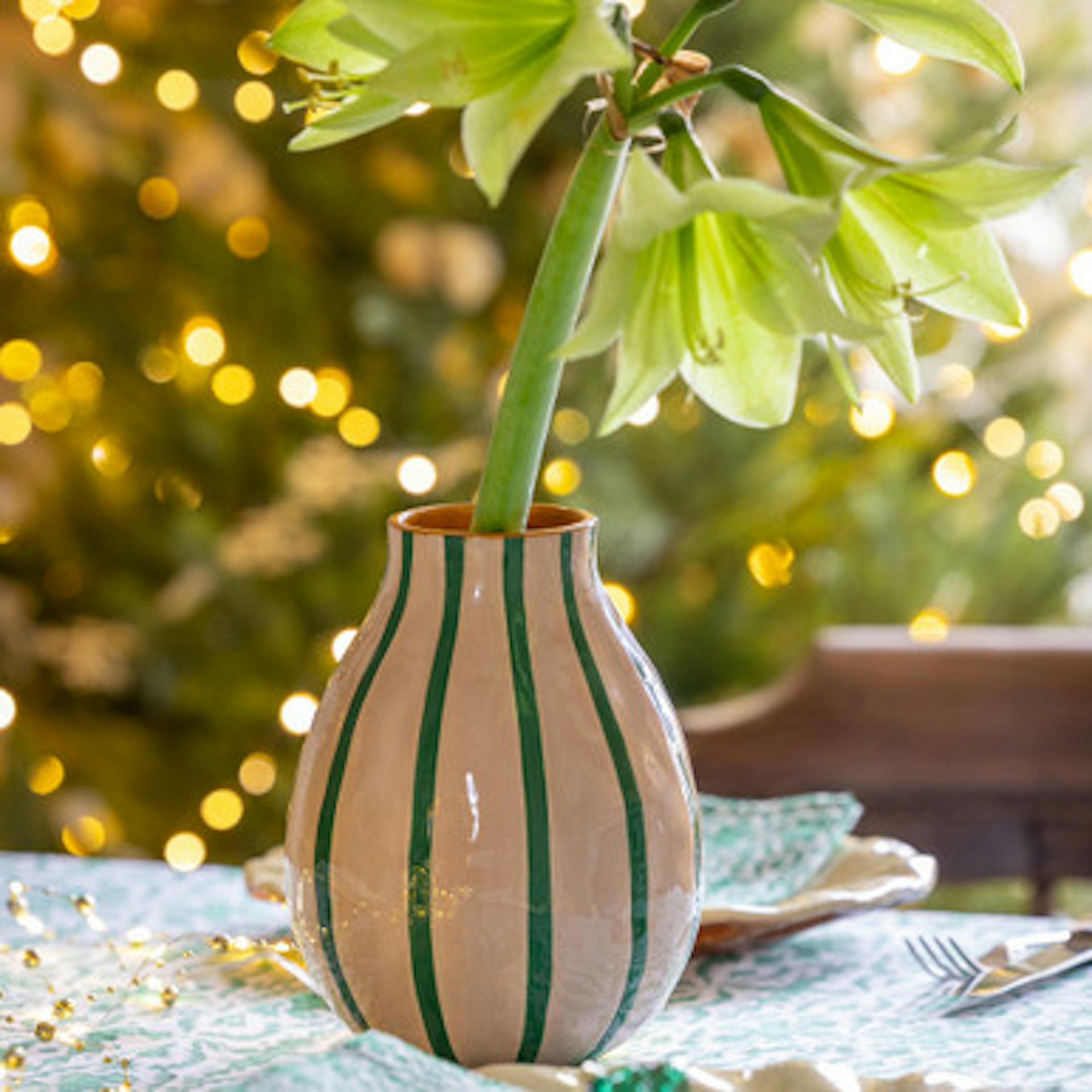 Striped Ceramic Vases