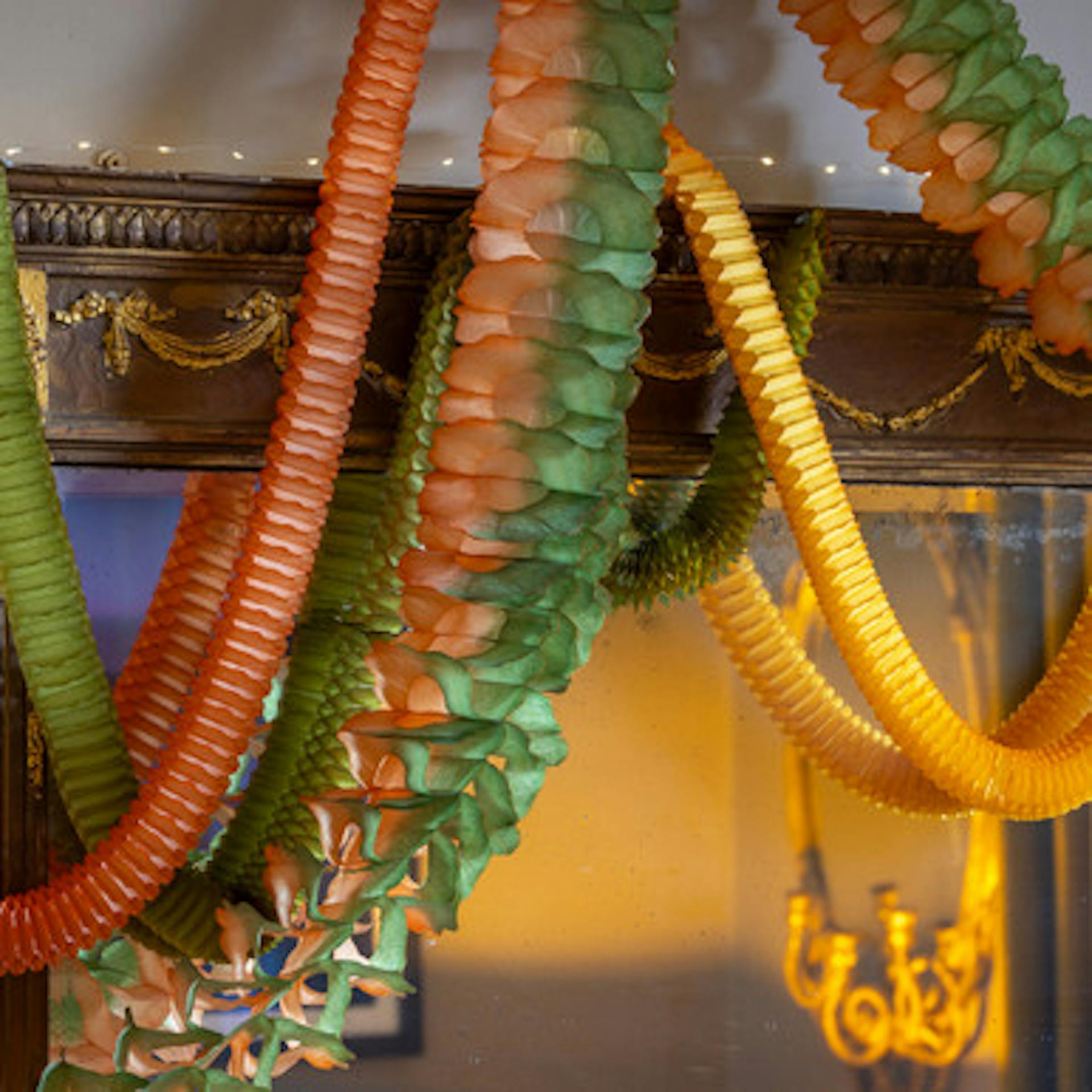 Amber & Green Paper Garlands Set