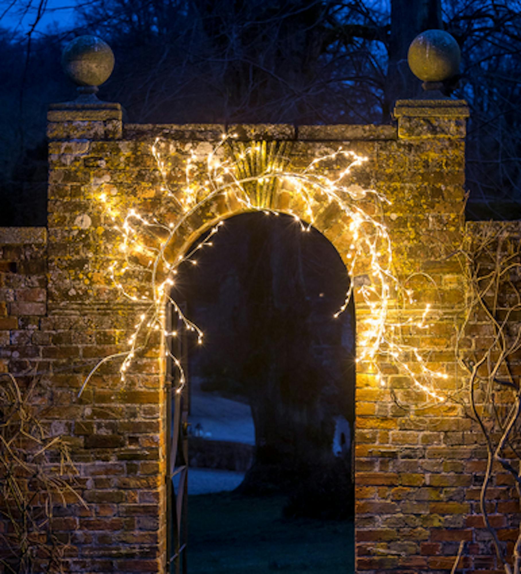 Gold Branch Garland with Lights