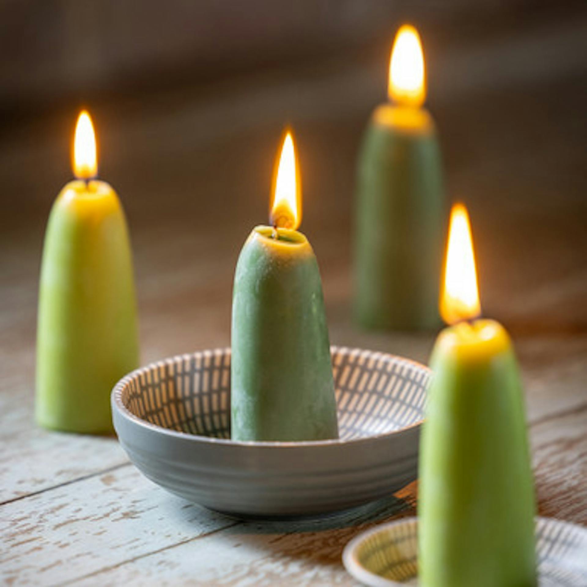 Bundle of Stubby Beeswax Candles