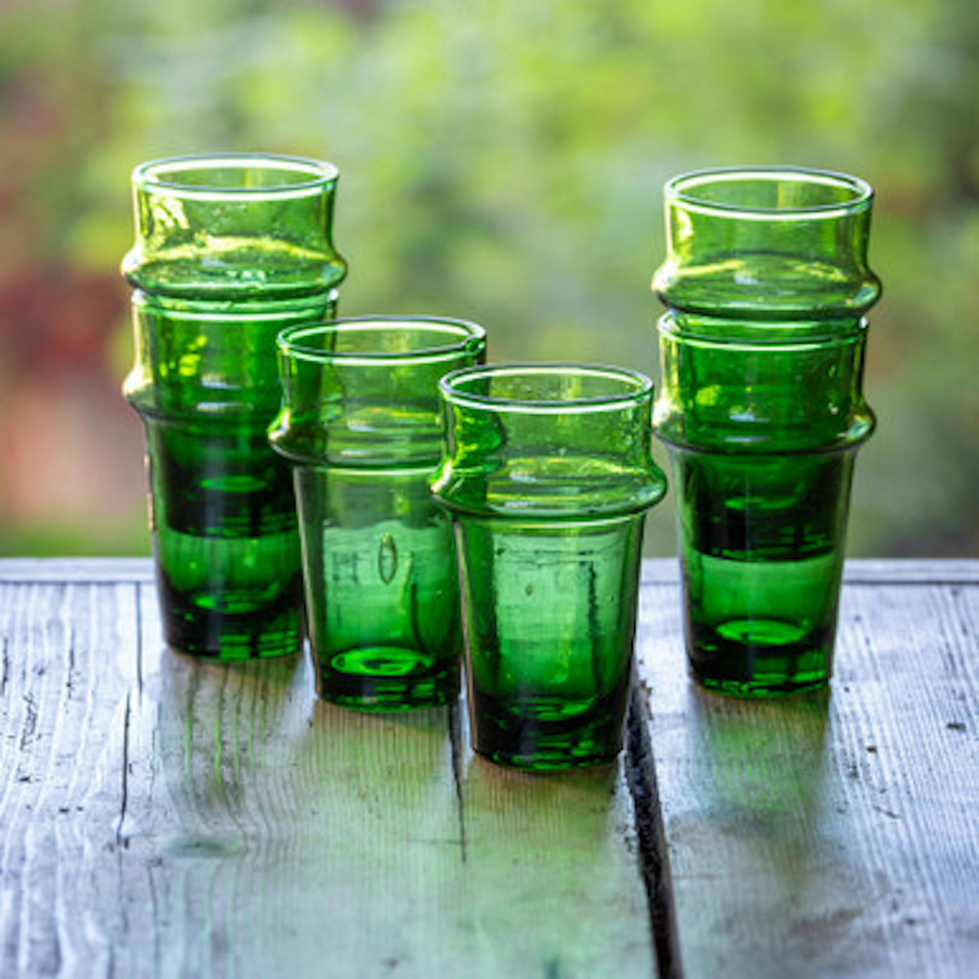 Green Moroccan Glassware