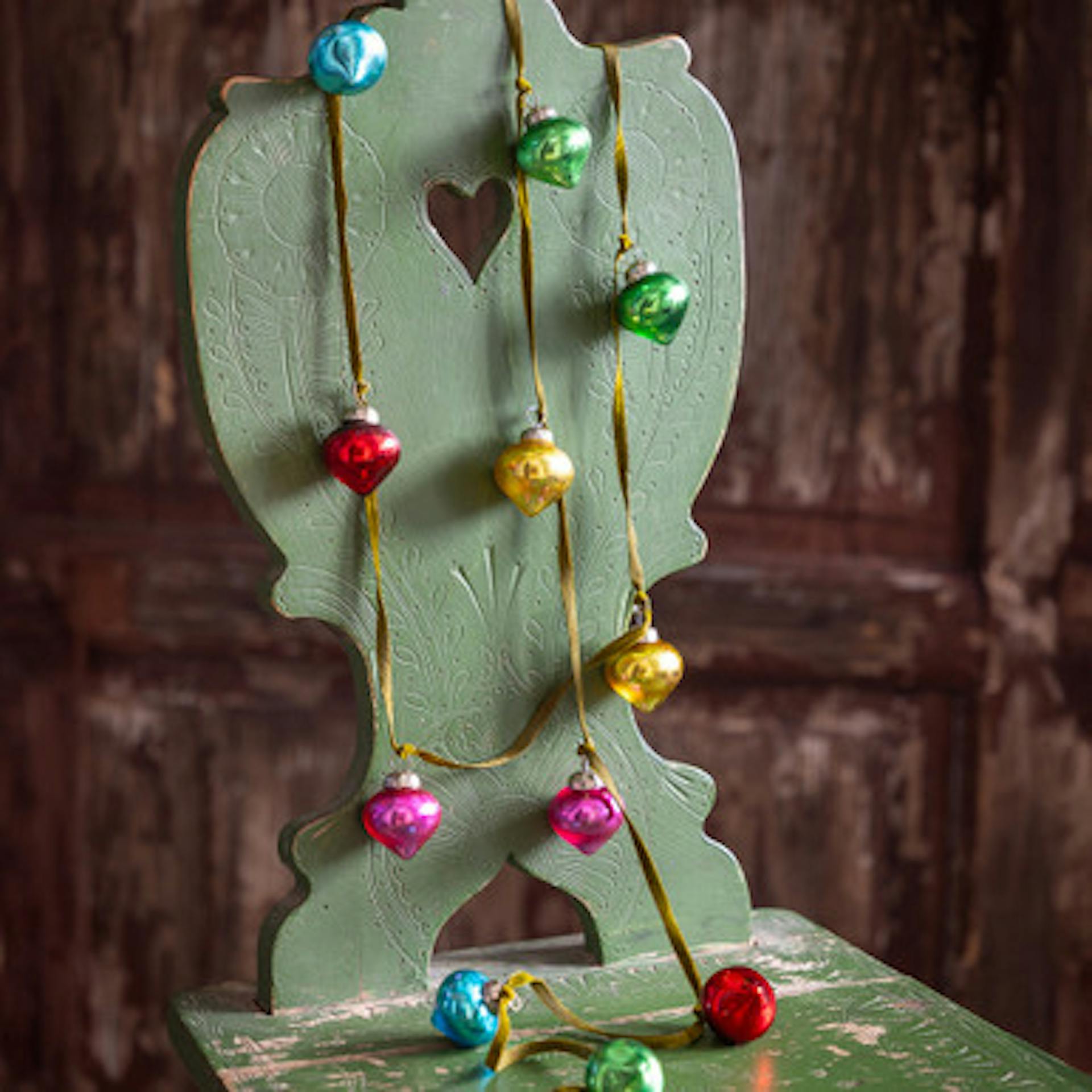 Multicoloured Kasbah Bauble Garland on Velvet String