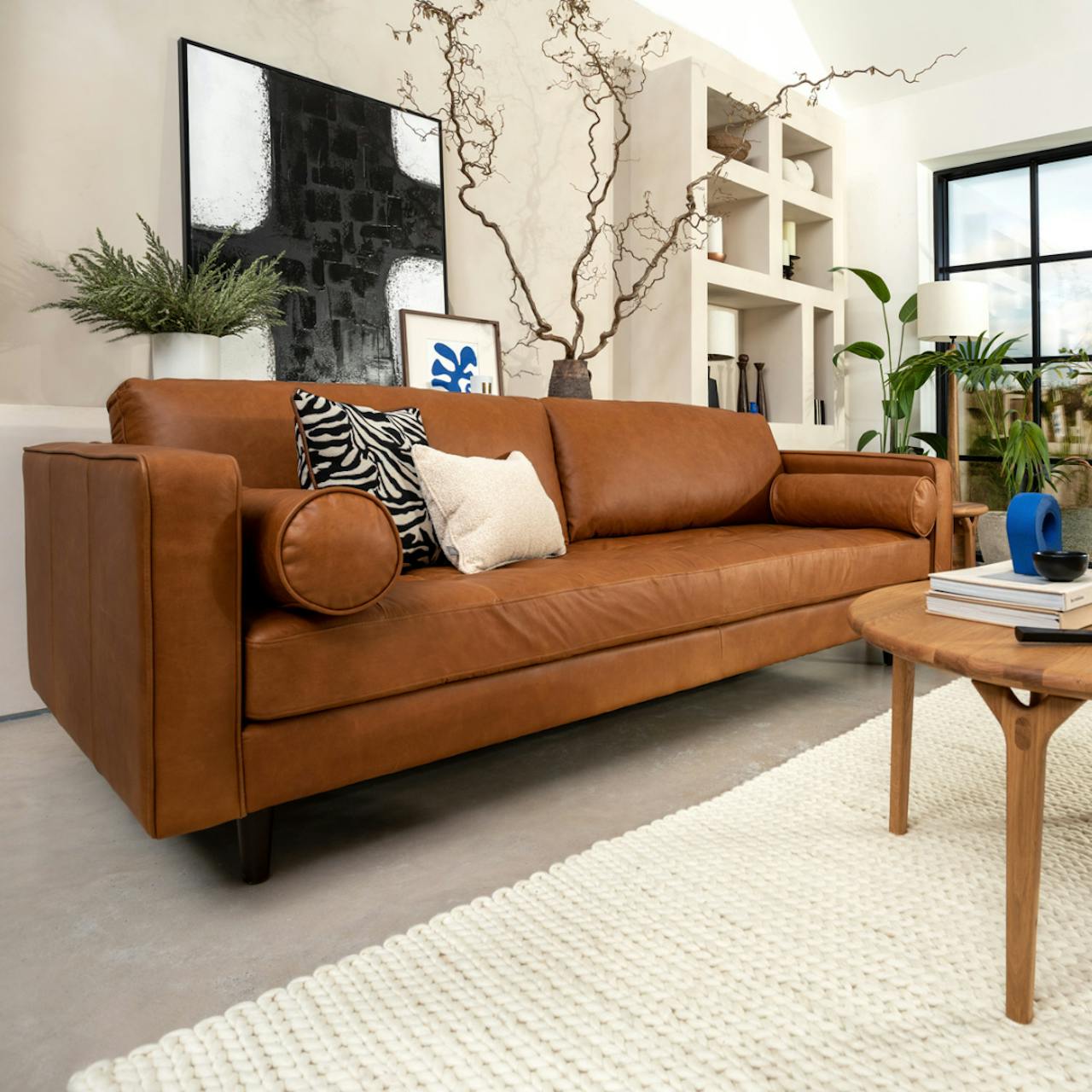 Scott Burnt Orange Velvet 2.5 Seater Sofa