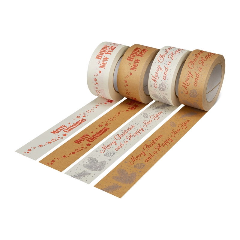 Nastro adesivo Merry Christmas / Happy New Year, terra
