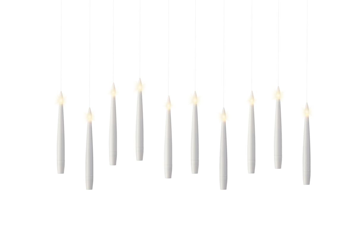 LED Kerzen, weiß, 10-teilig