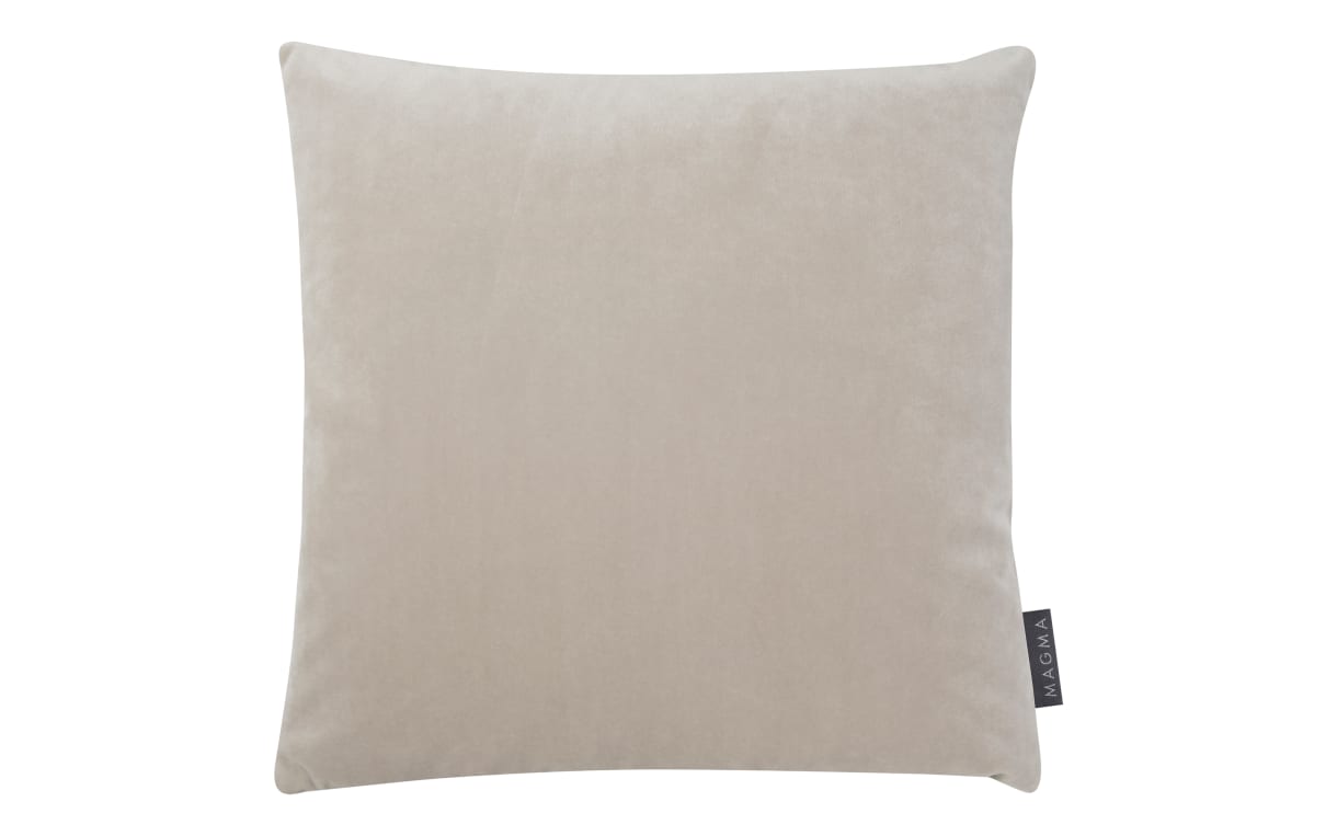 Kissenhülle Samt uni, beige, 40 x 40 cm