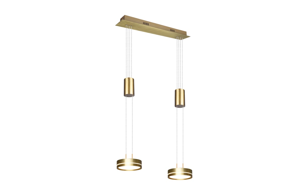 LED-Pendelleuchte Franklin, messing matt, 55 cm