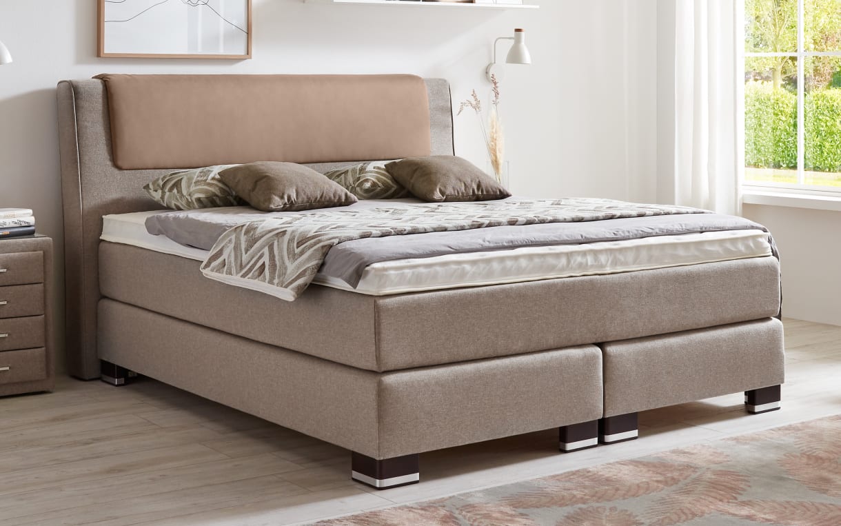 Boxspringbett OC-BX20013, Brego stone, 180 x 200 cm, Härtegrad 4