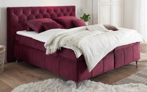 Boxspringbett in Brombeer