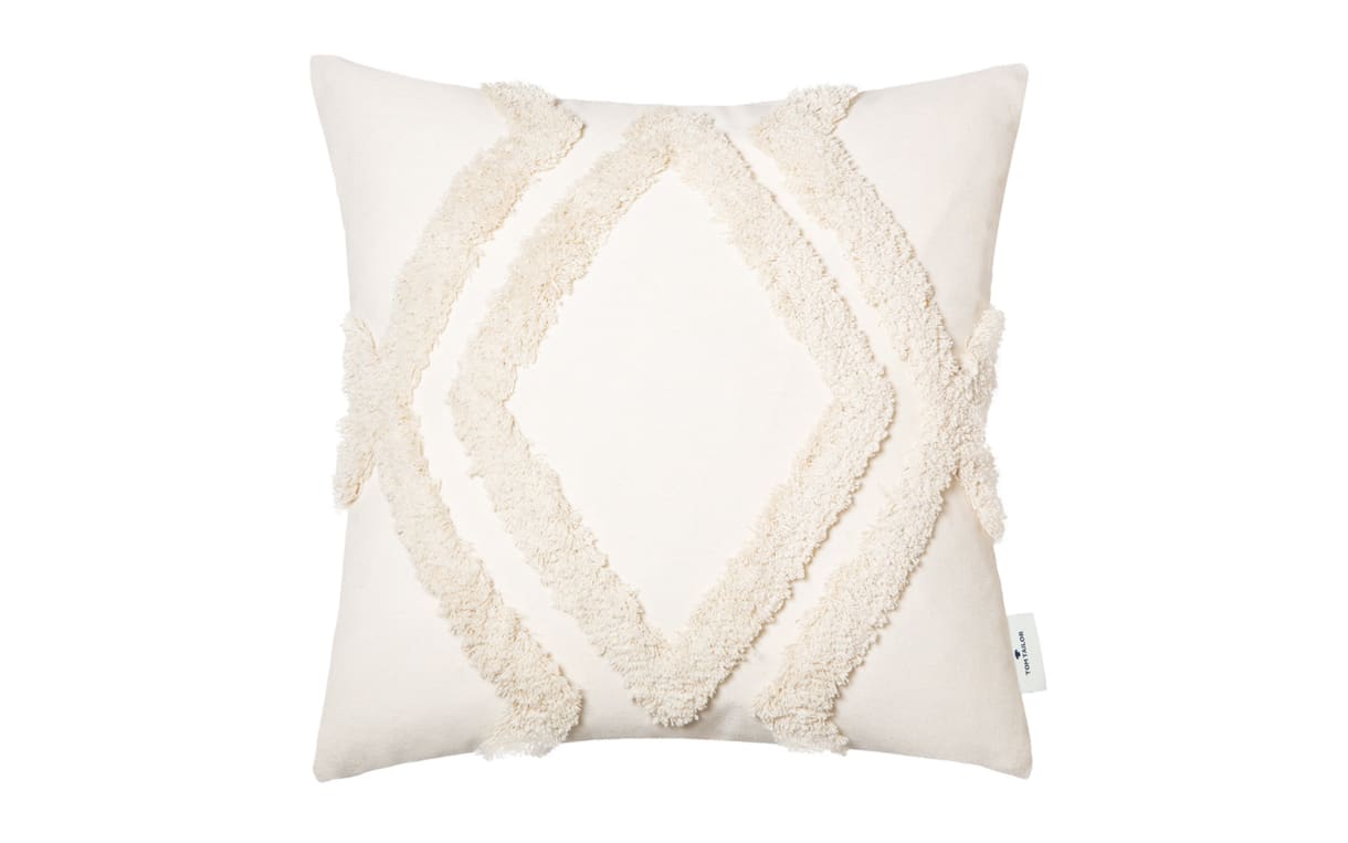 Zierkissenhülle Fluffy Rhombus in natur, 45 x 45 cm