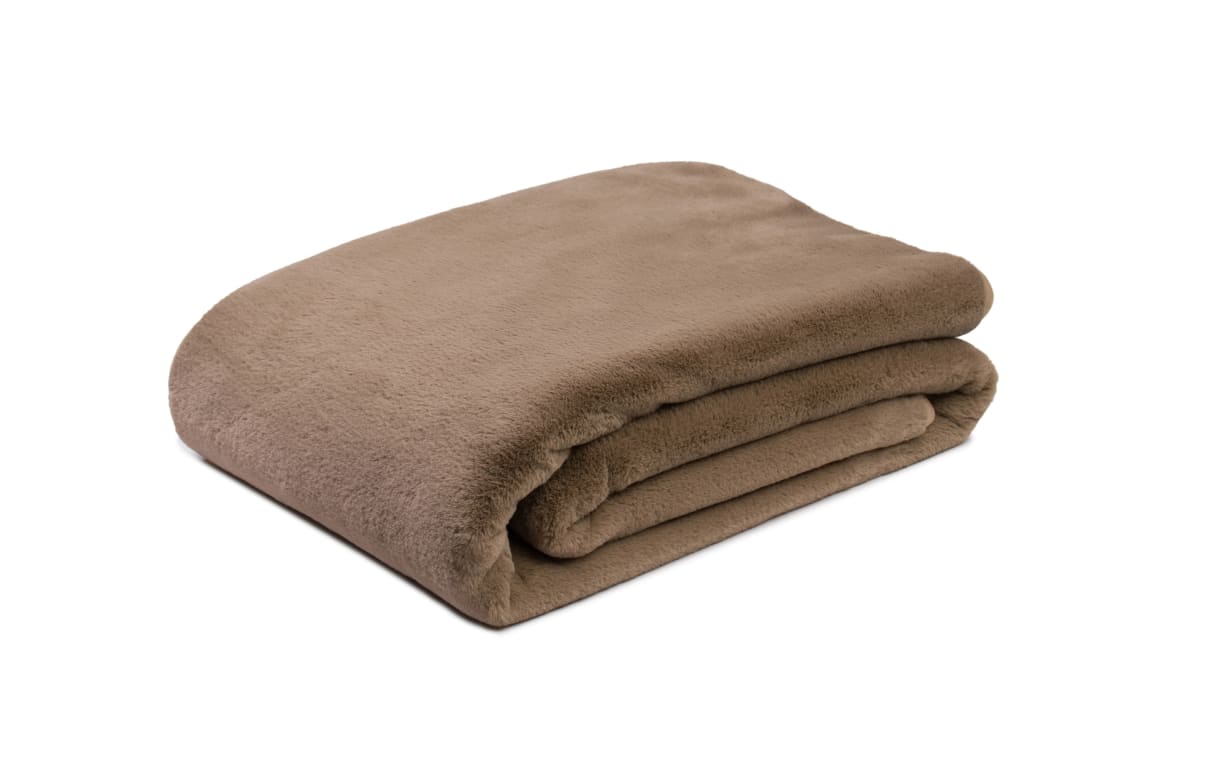 Wendewohndecke Merino, Mikrofaser, taupe, 150 x 200 cm