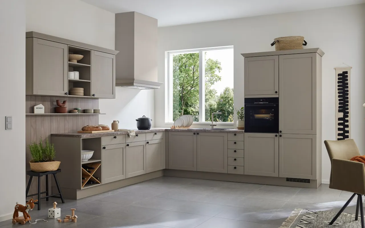 Einbauküche Frano, macchiato, inkl. Siemens Elektrogeräte