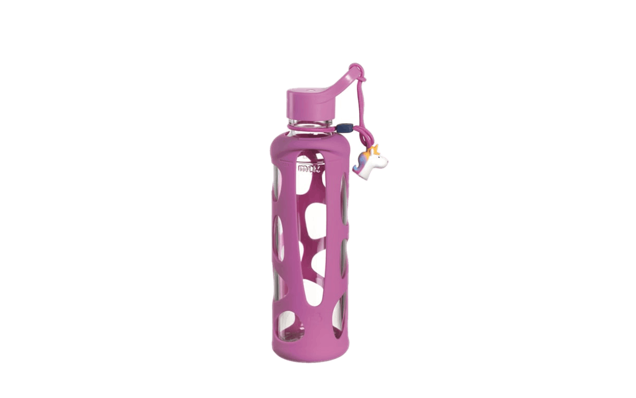 Trinkflasche Bambini Einhorn aus Glas, 500 ml