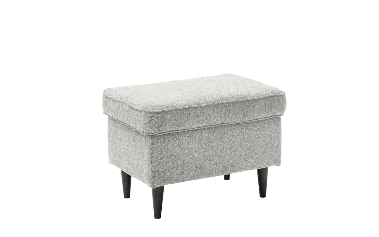 Hocker Oscar in grey, mit Schaumstoff-Polsterung