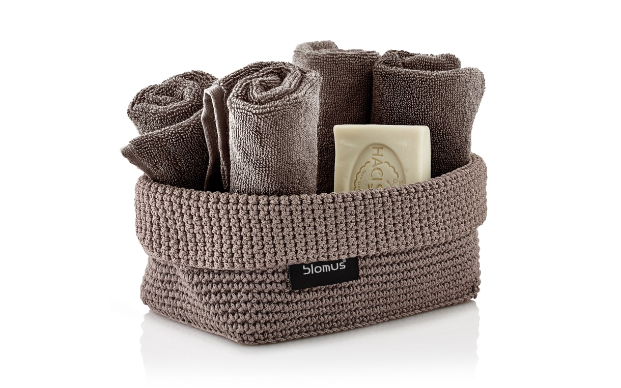 Häkelkorb Tela L in taupe