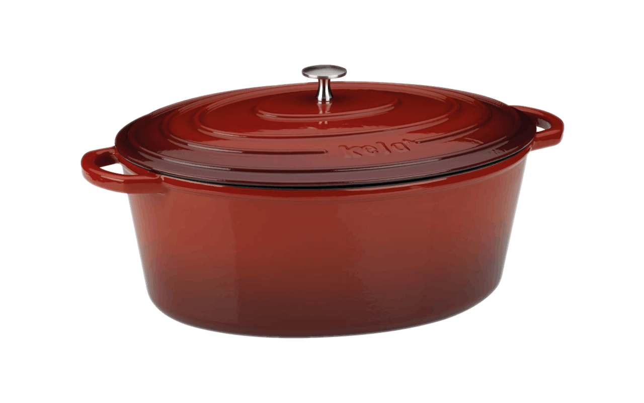 Bräter Calido in rot/oval, 9,5 l