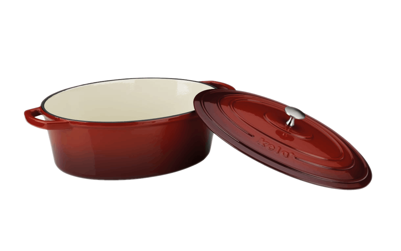 Bräter Calido in rot/oval, 6,5 l