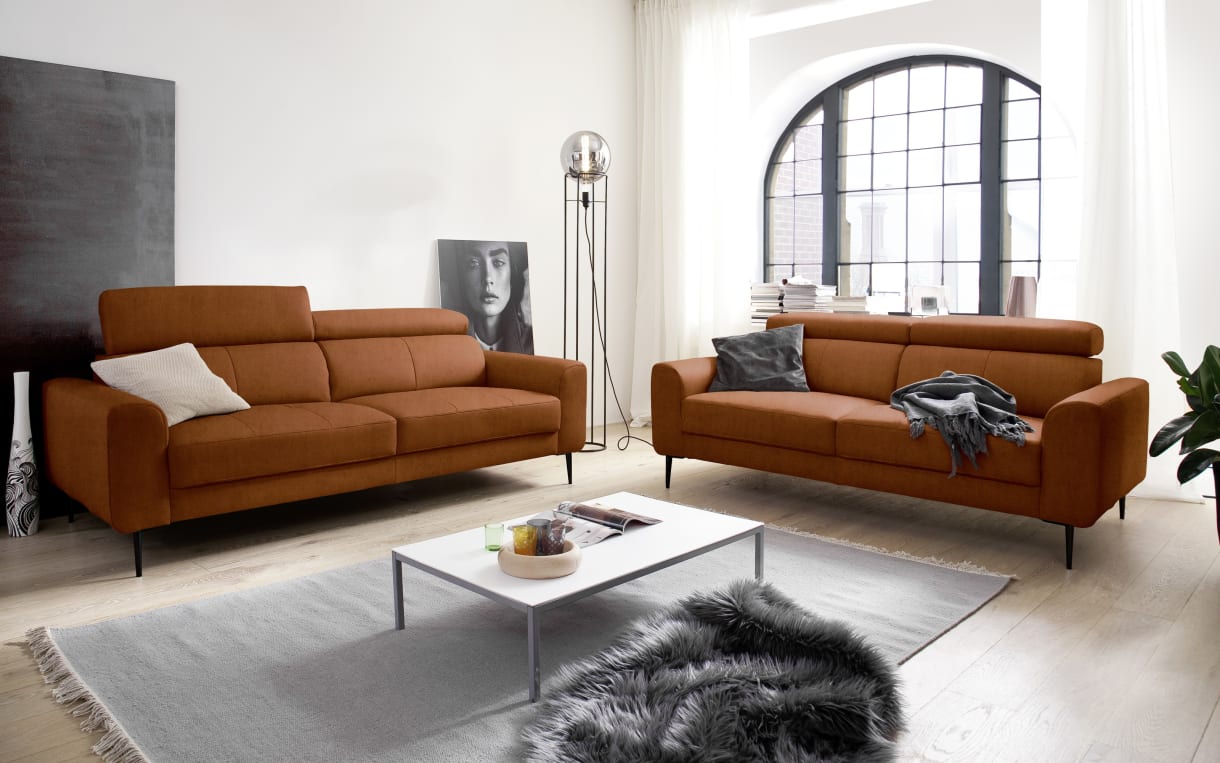 Garnitur Seally in kupfer, inklusive Kopfteilverstellung