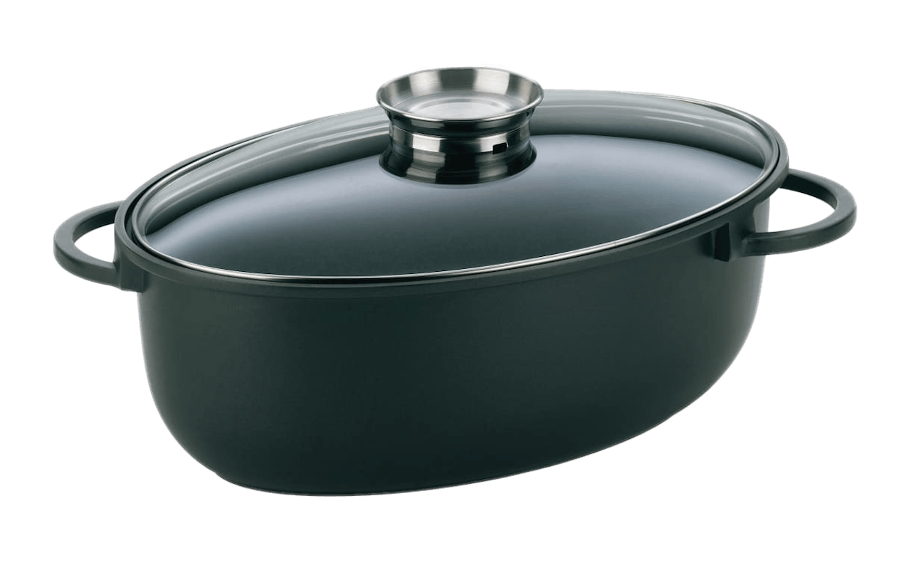 Bräter oval Kerros aus Aluminiumguss in schwarz, 8 l