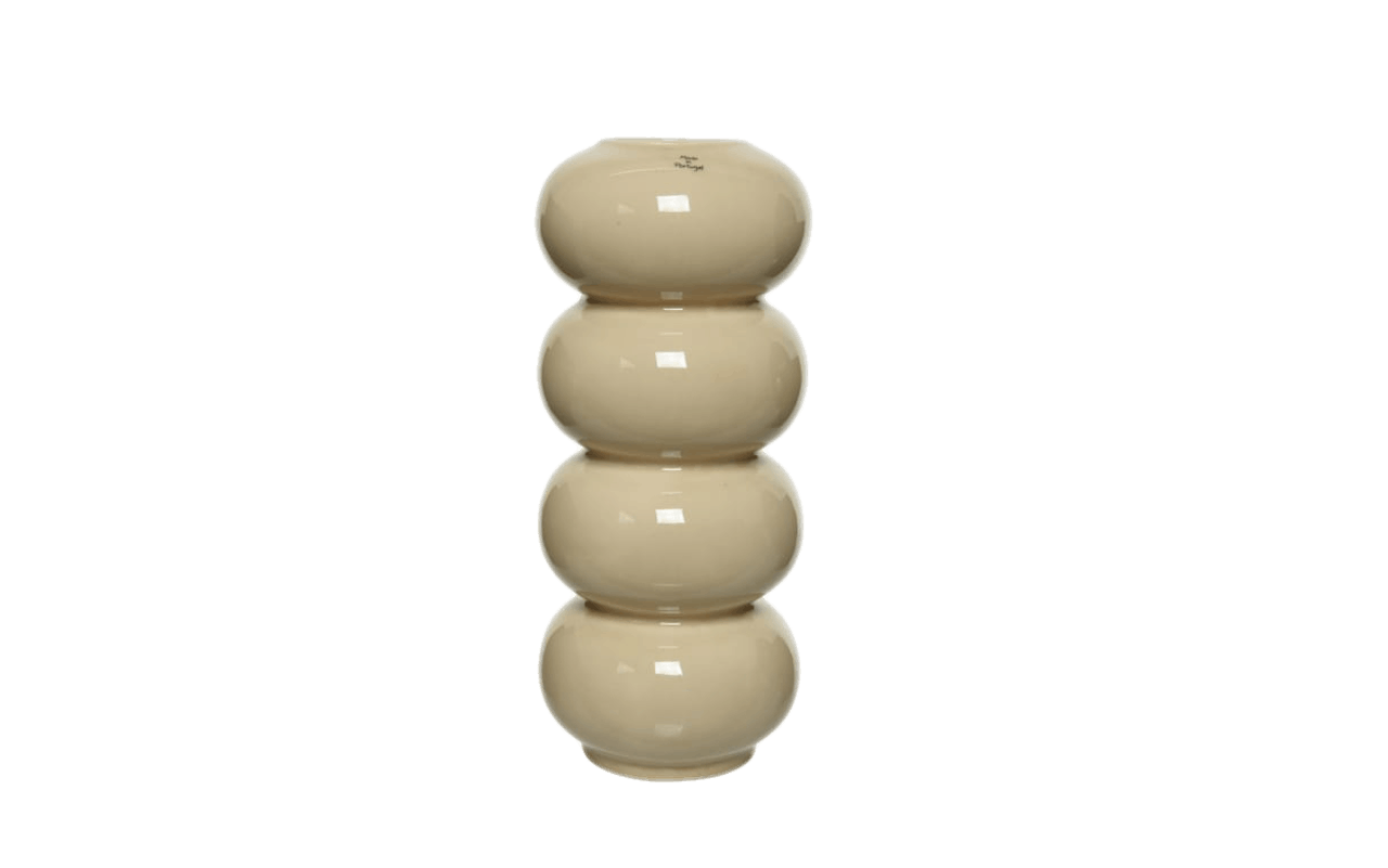 Vase aus Steingut in ivory, 36,5 cm