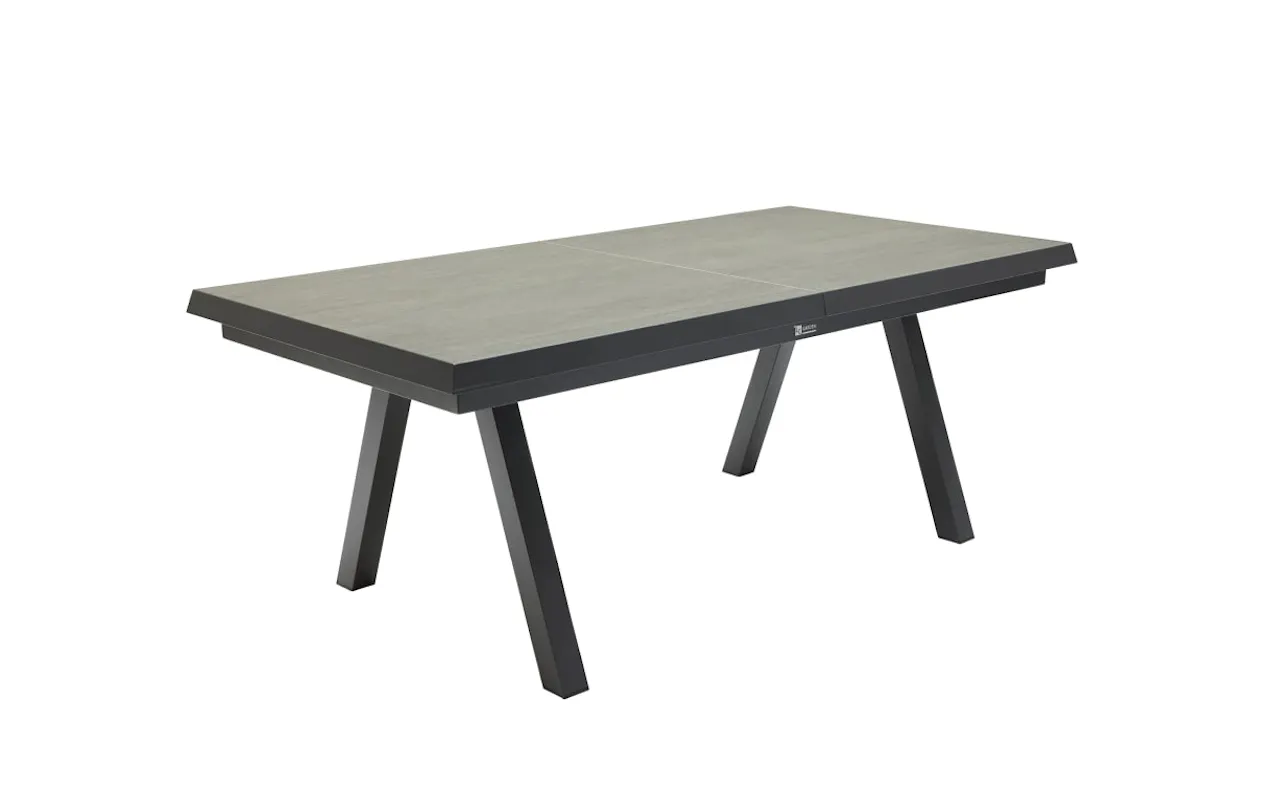 Ausziehtisch Vivera-Stone, anthrazit, inkl. Synchronauszug