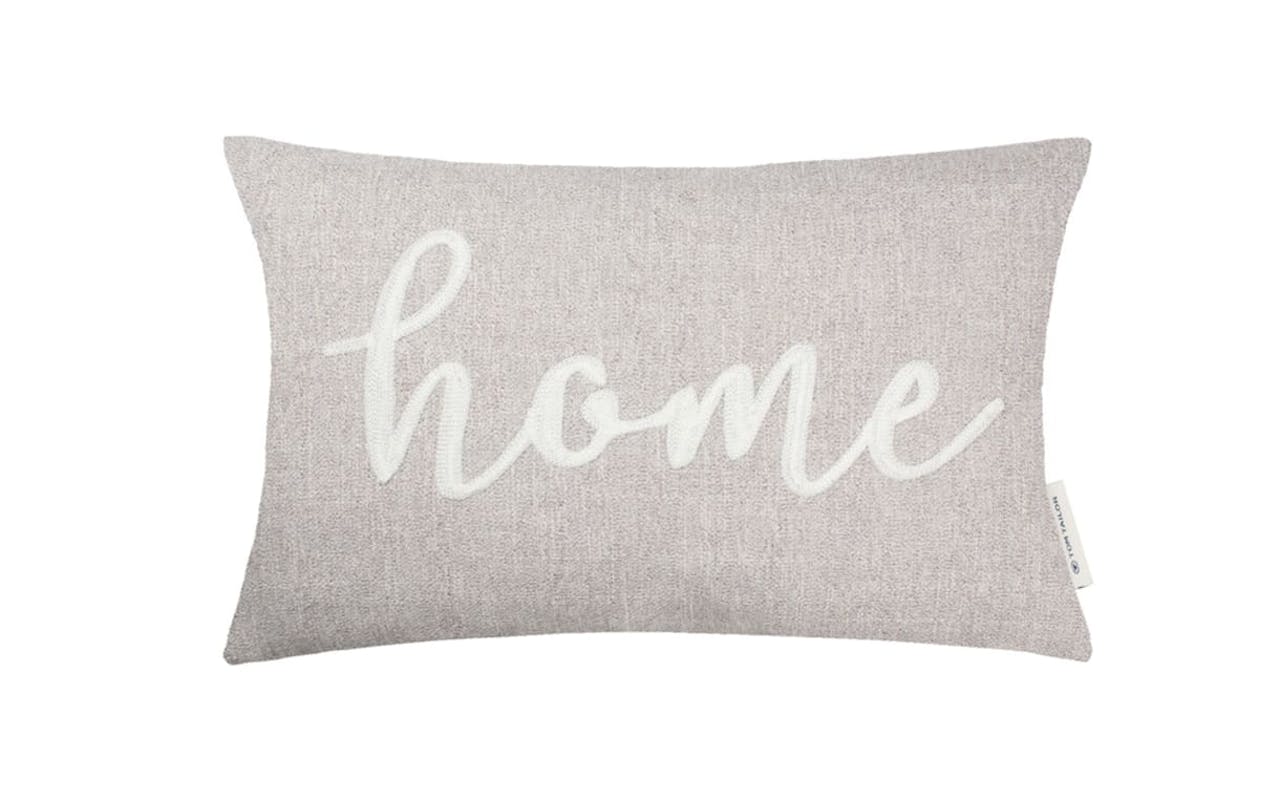 Zierkissenhülle Home in beige, 30 x 50 cm