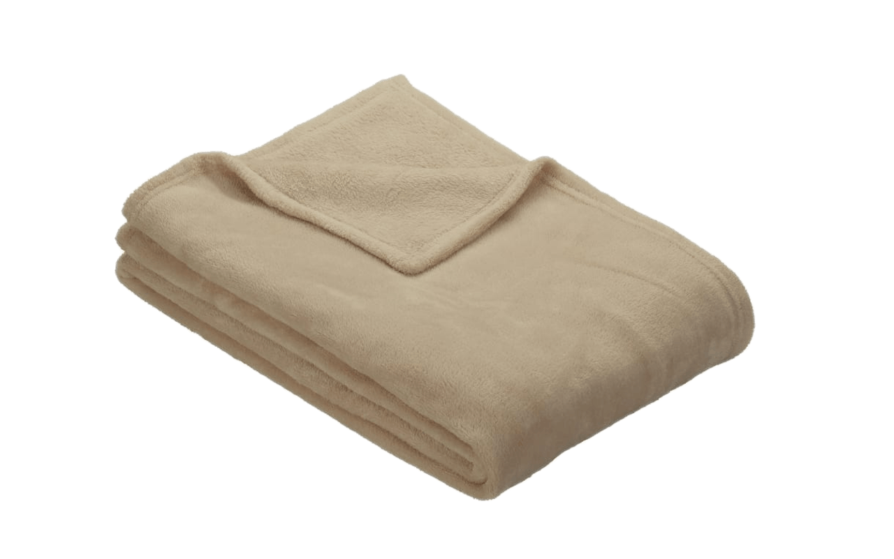 Fleecewohndecke Olbia in beige, 130 x 180 cm 