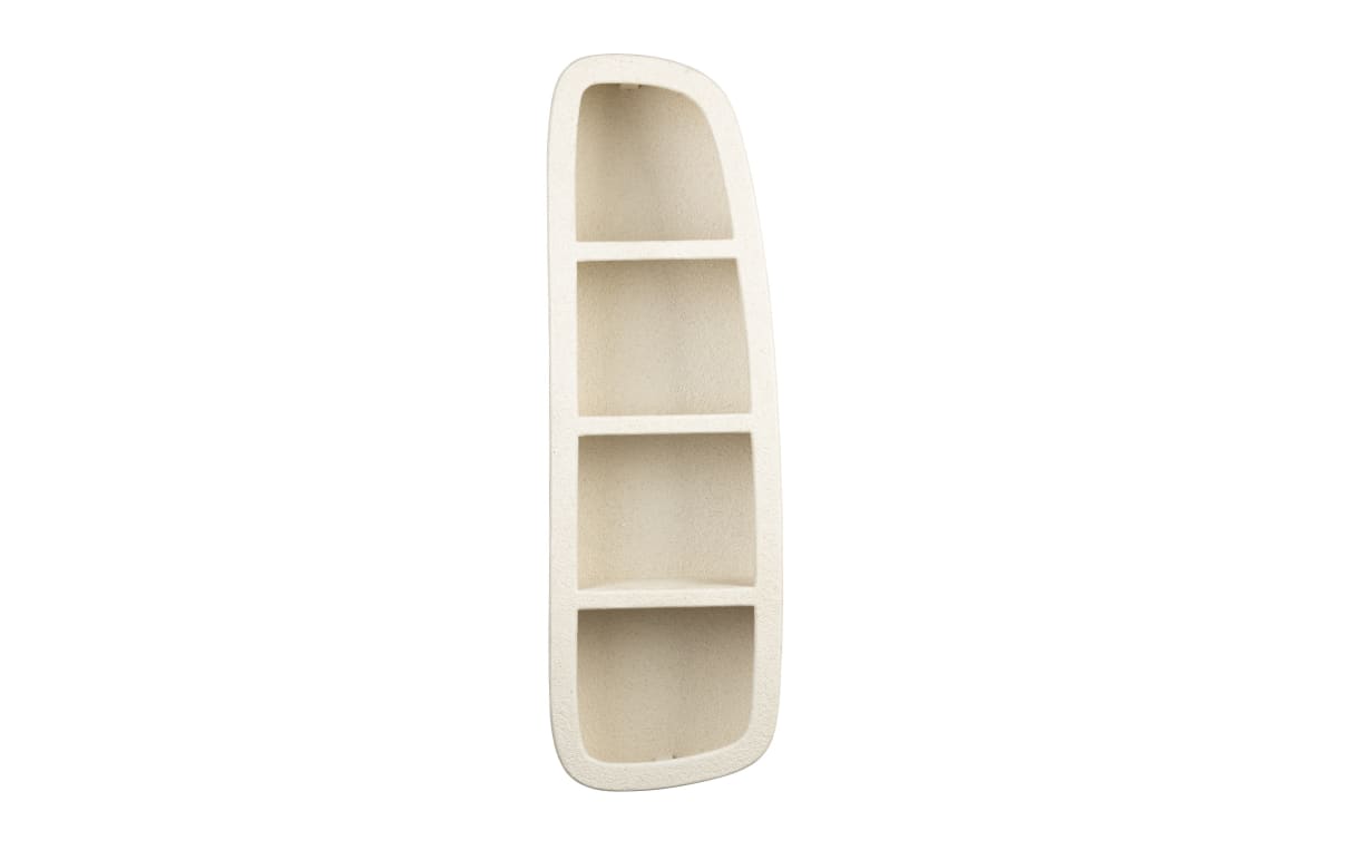 Wandregal Veda 3 Shelves, recycelter Marmor