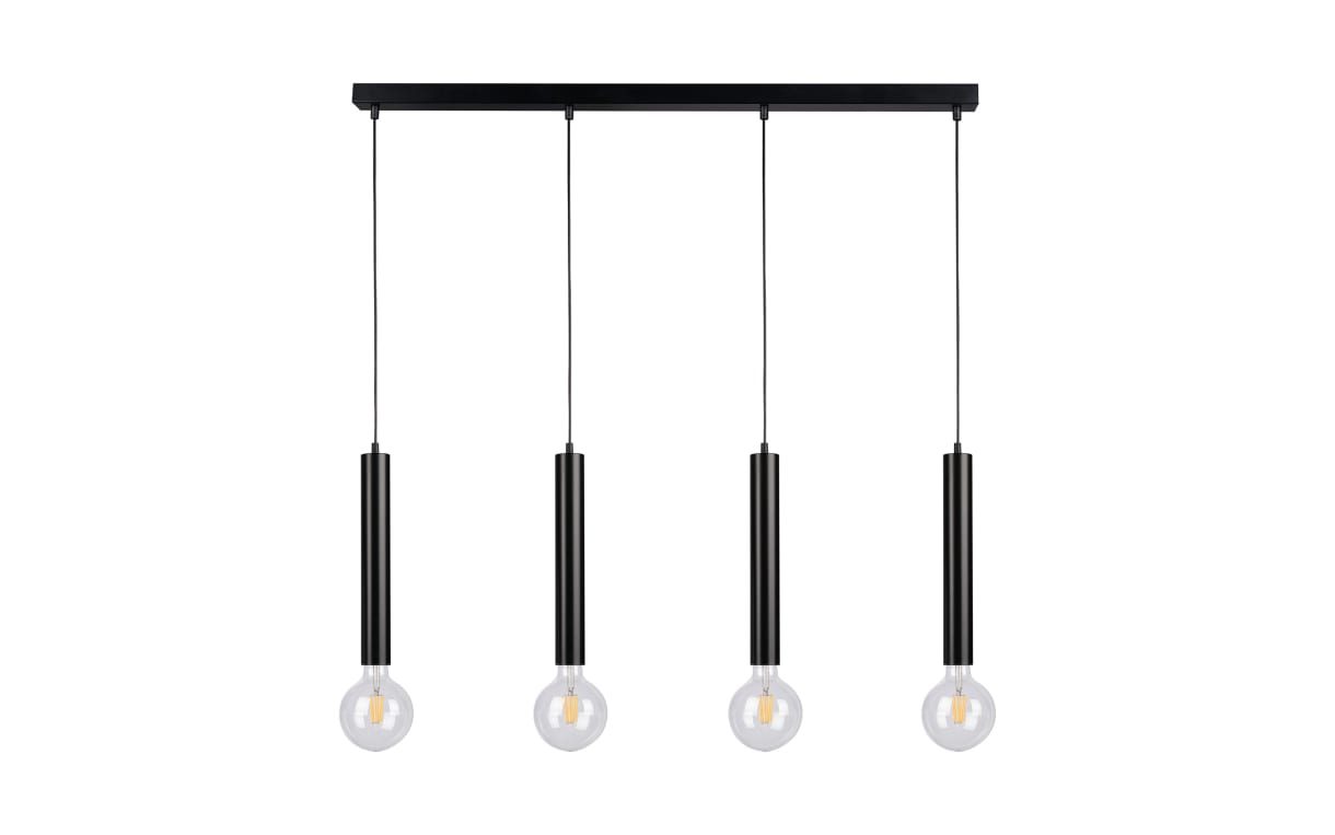 Pendelleuchte Barrell, schwarz, 4-flammig, 66 cm