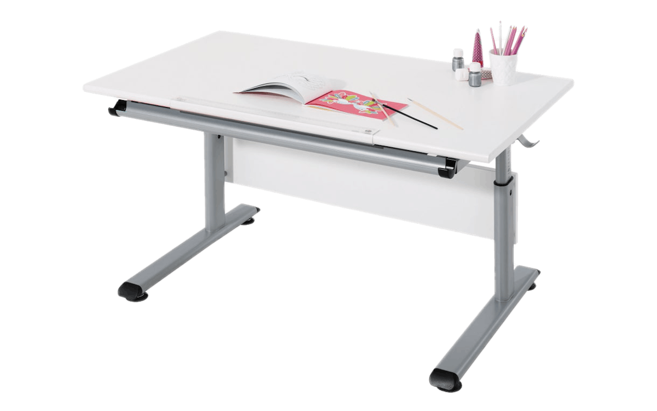 Schreibtisch Marco 2 in weiß/silber