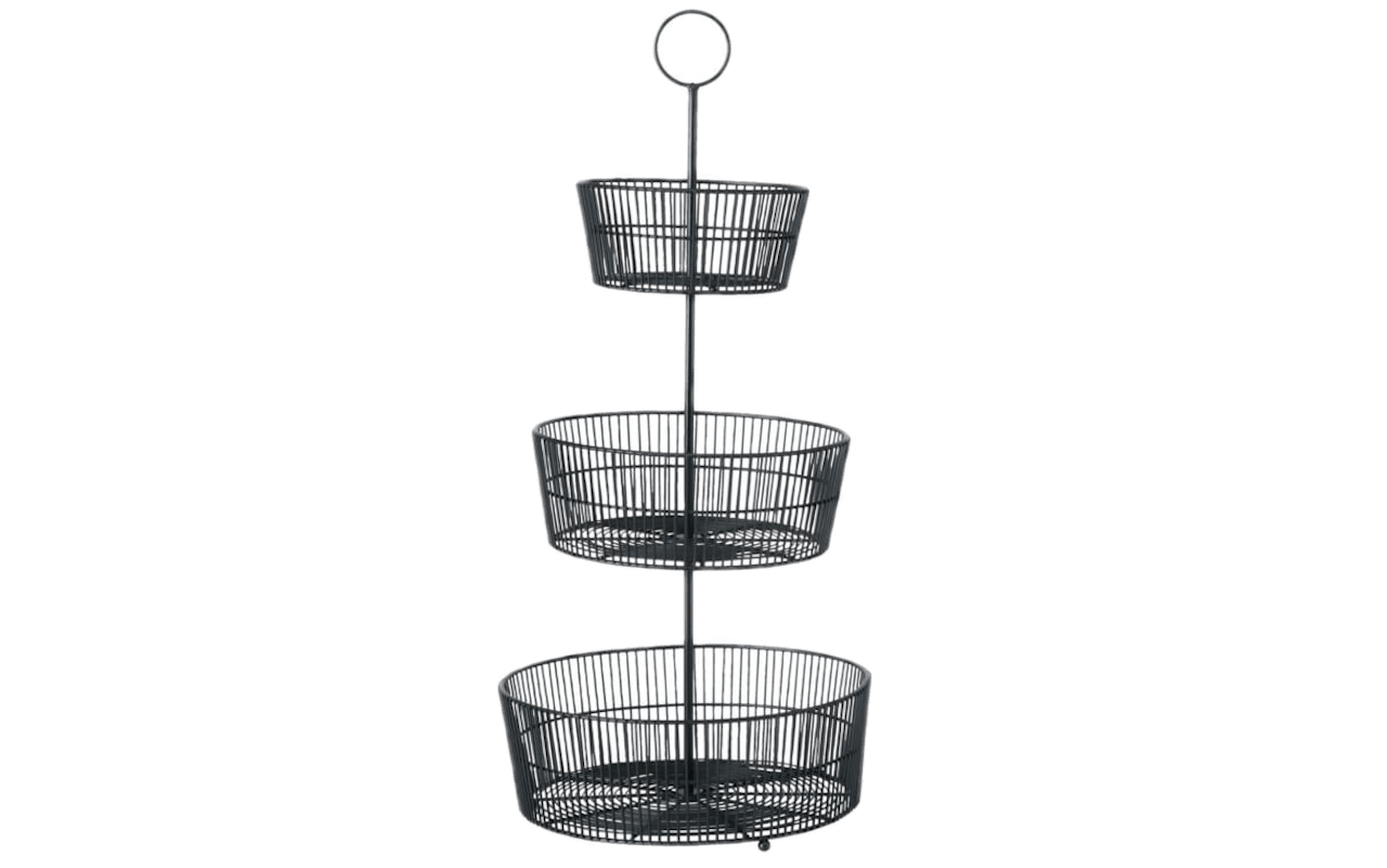 Etagere Gea in matt schwarz, 66 cm