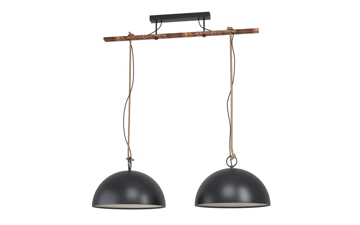 Pendelleuchte Hodsoll, schwarz/braun, 125 cm