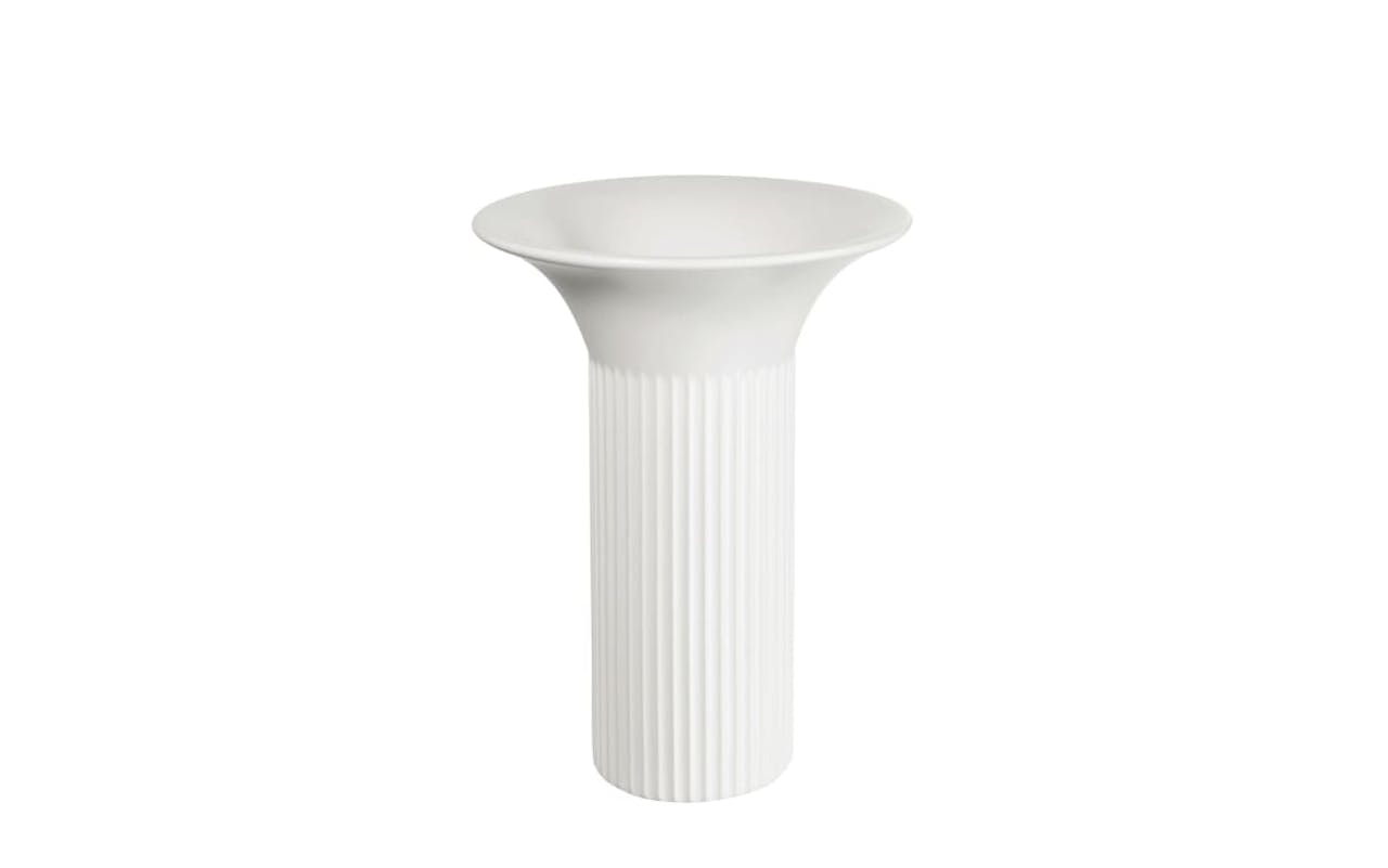 Vase aus Porzellan in weiß, 16,5 cm