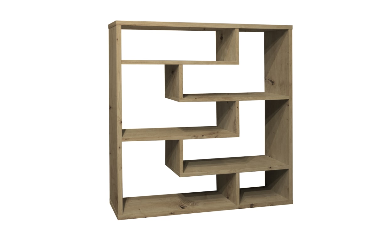 Raumteiler Tetrix in Asteiche Nachbildung, 130 x 134 cm