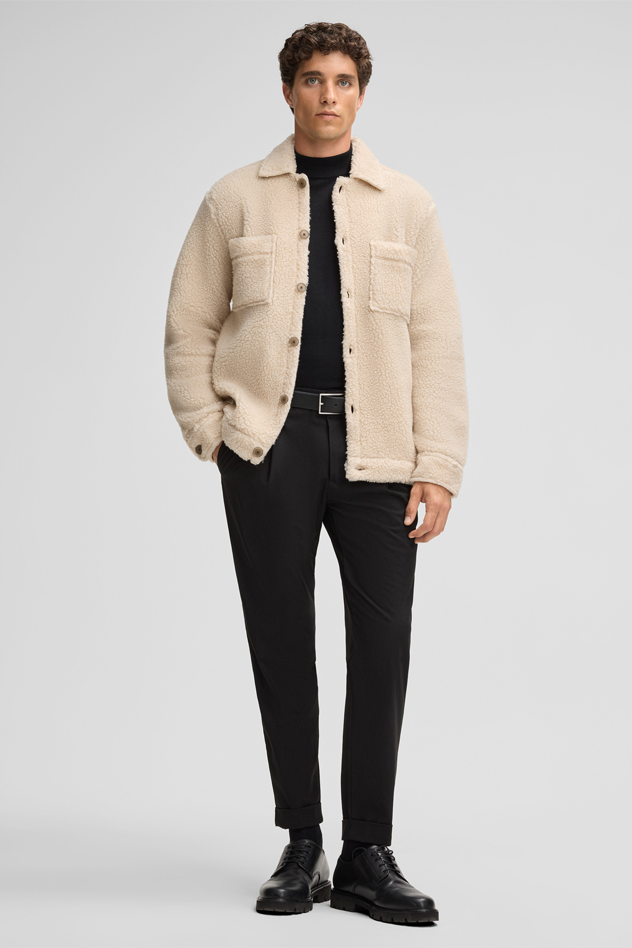 Teddy-Overshirt Norin, beige