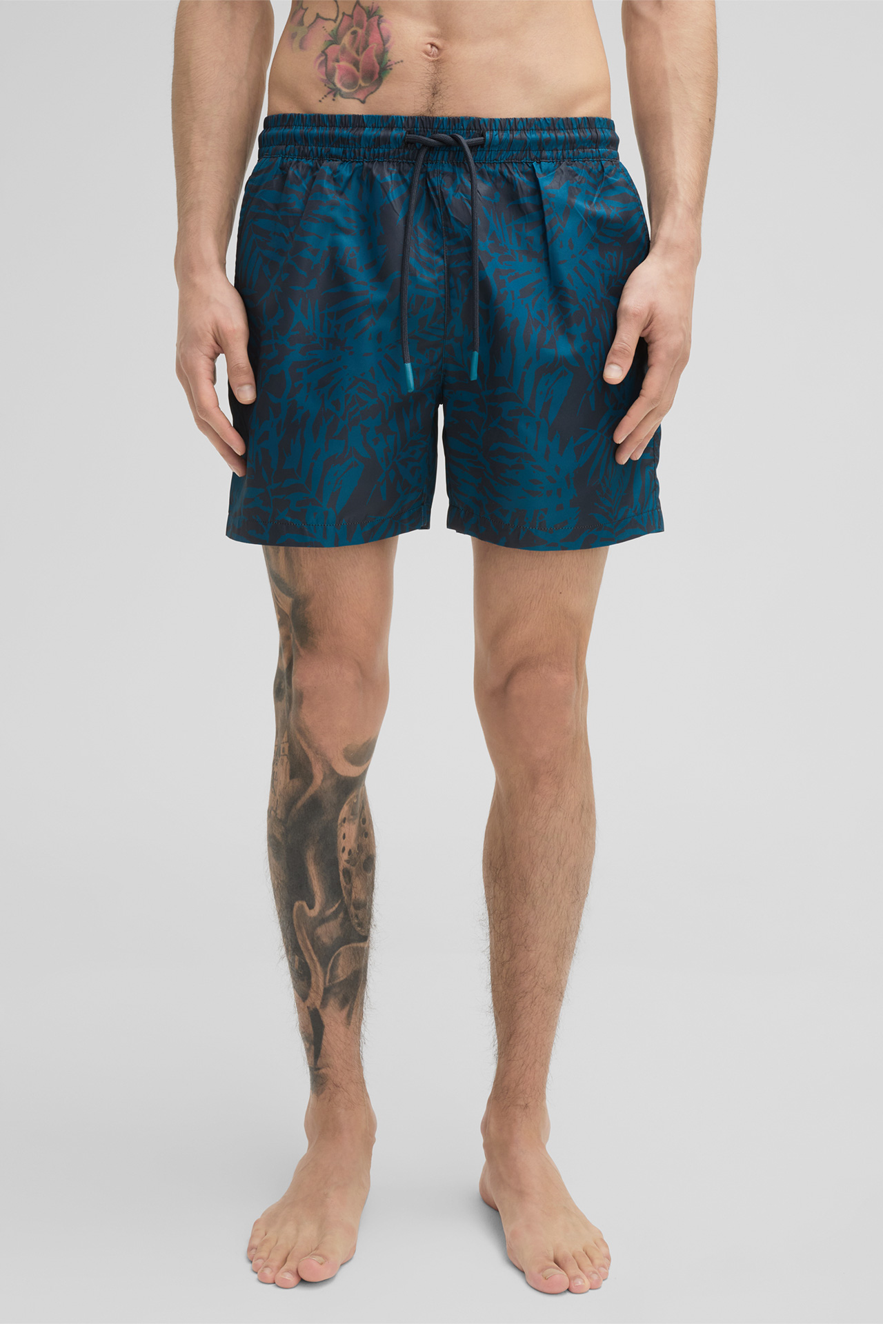 Badeshorts Lago, türkis gemustert