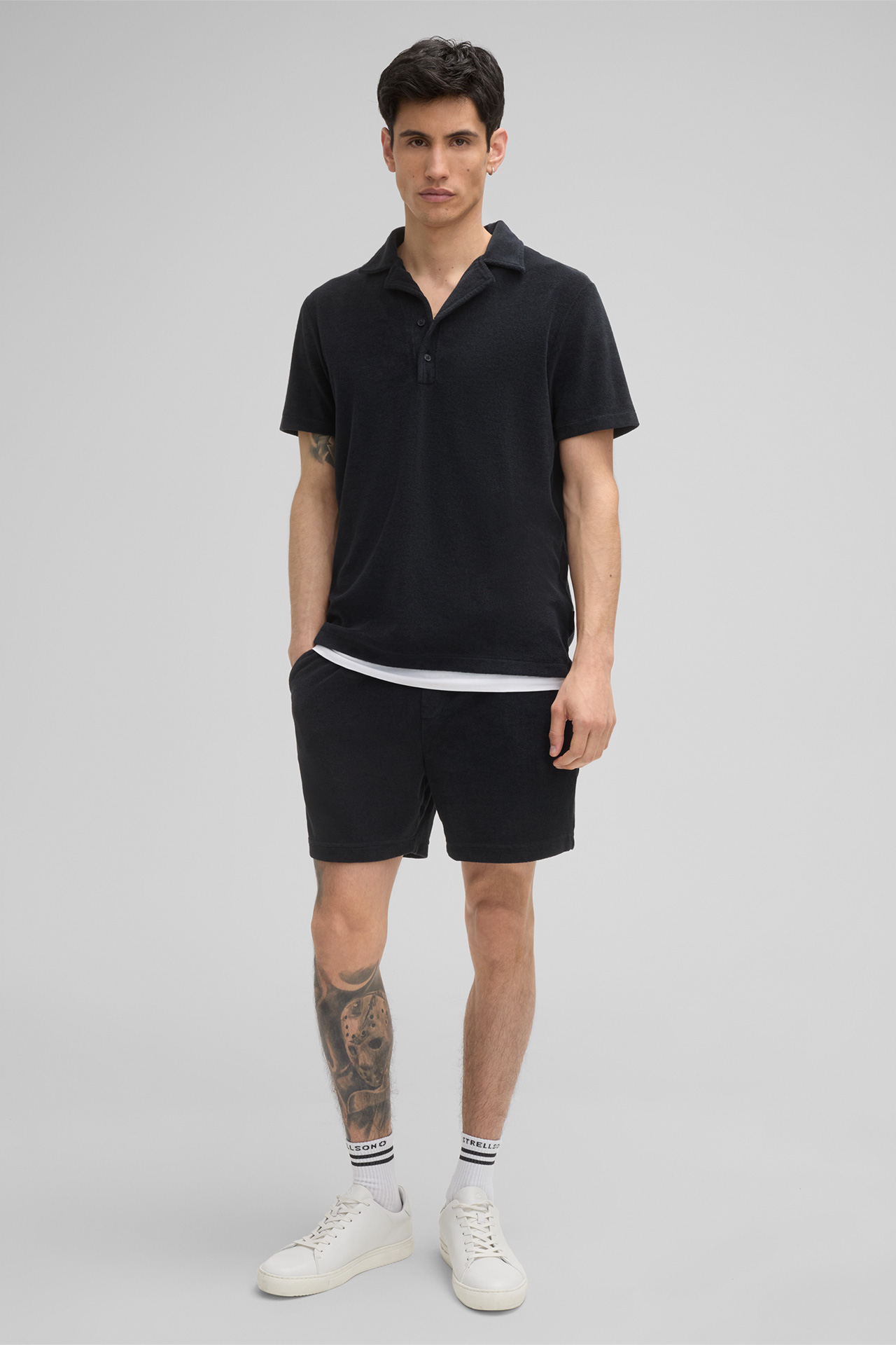 Frottee-Poloshirt Joseph, navy