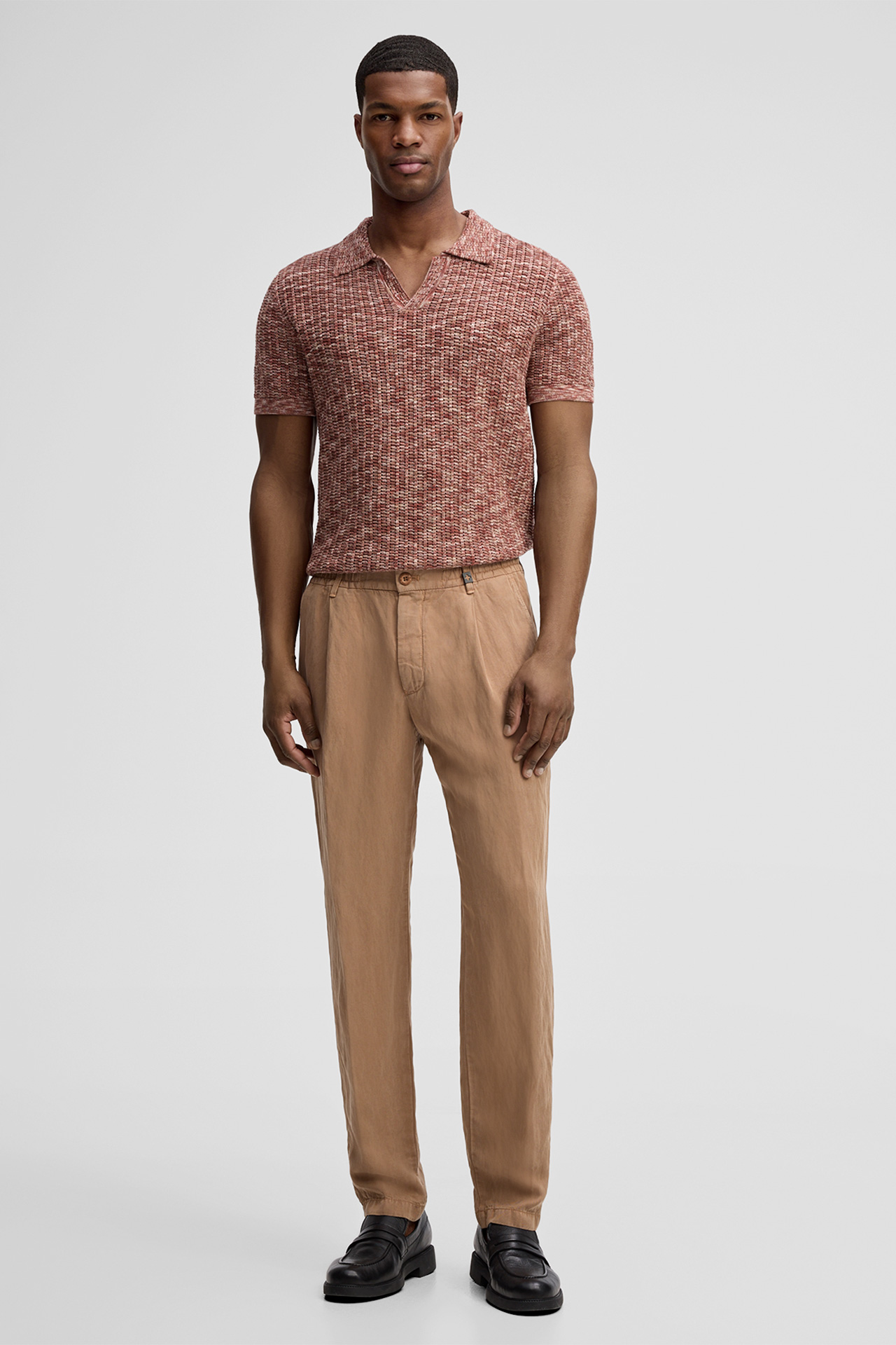 Strickshirt Firo, rostrot meliert