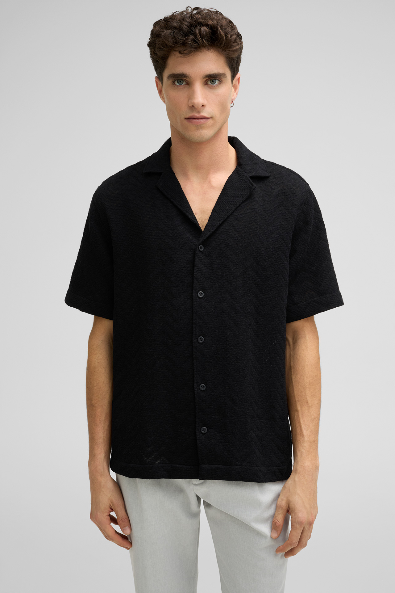 Strick-Hemd Cliro, schwarz