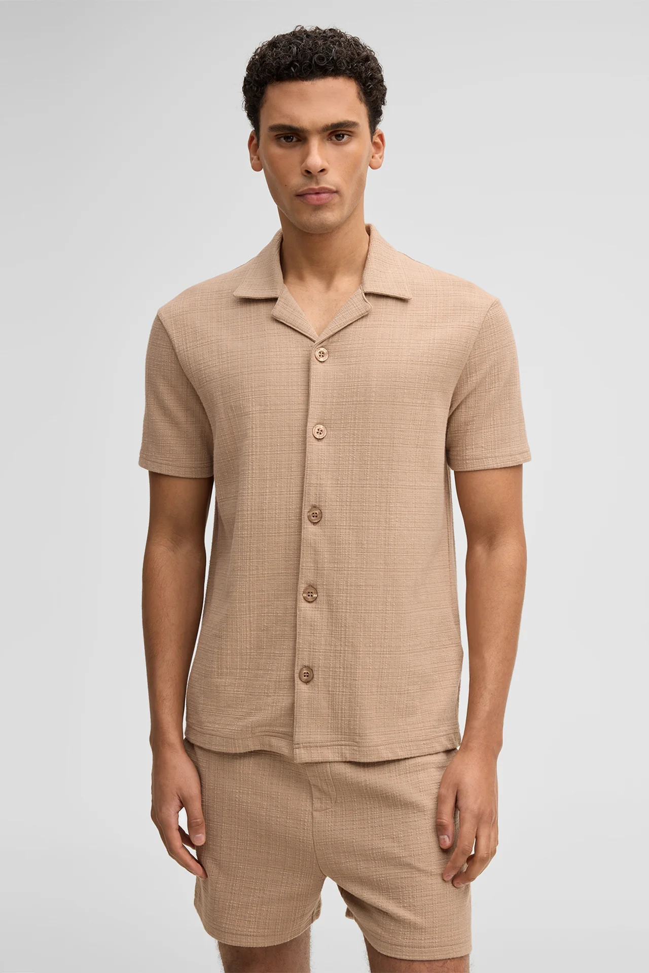 Jersey-Hemd Filip, beige