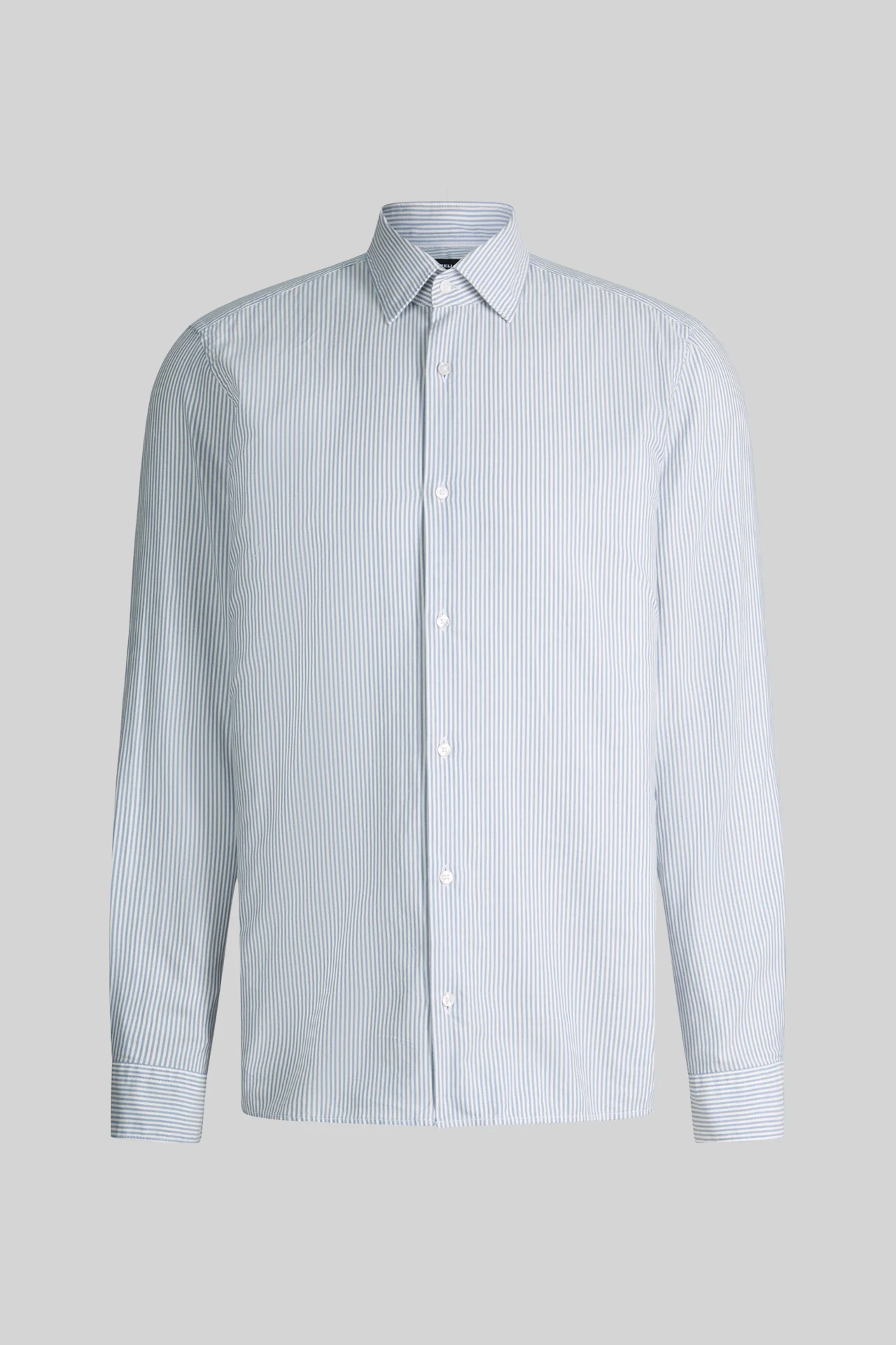 Hemd aus Baumwolle, weiss/blau