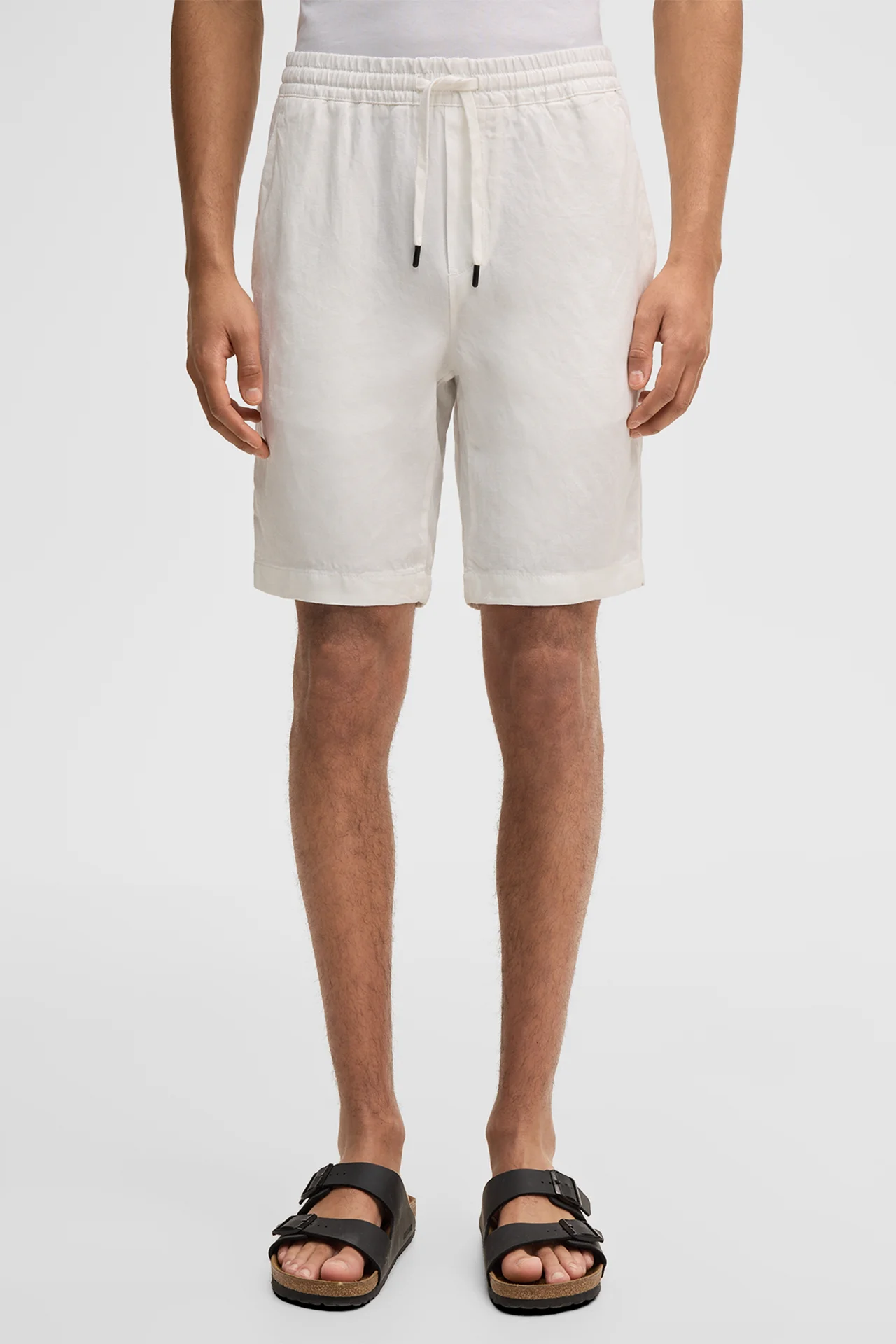 Bermudas Kaji mit Leinenanteil, offwhite