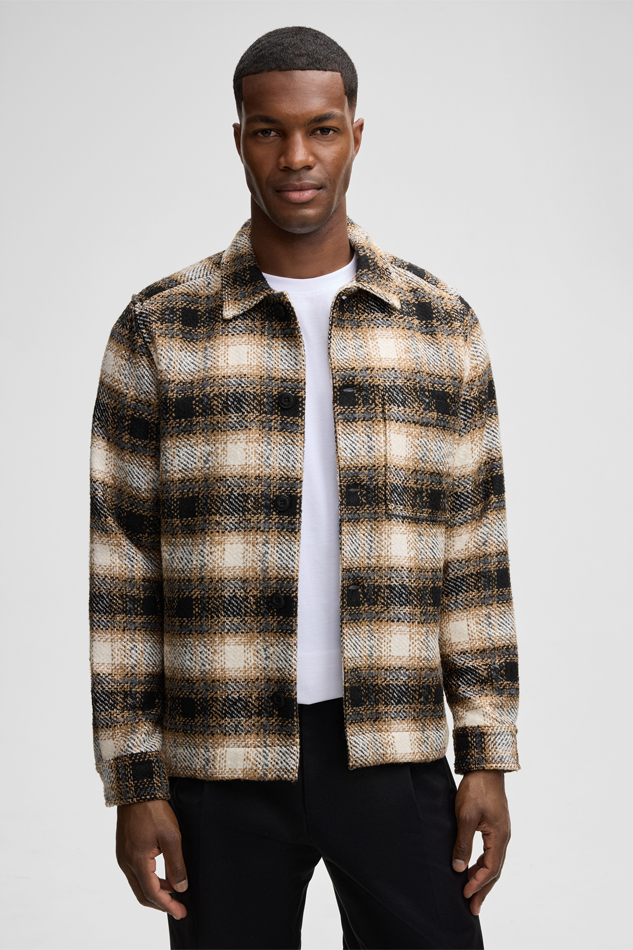 Overshirt Noel, beige/schwarz