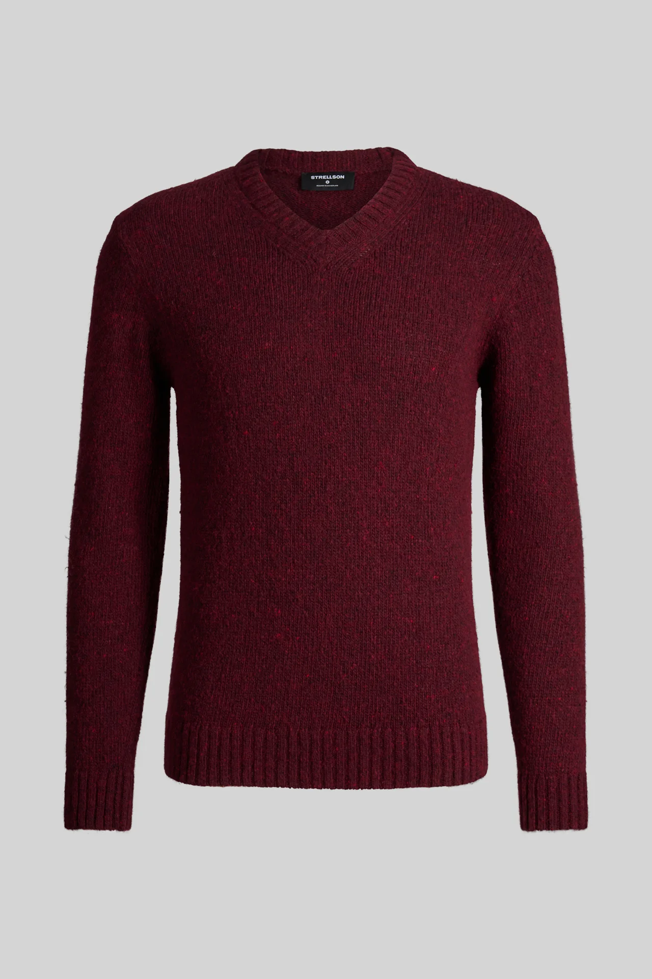 Pullover mit V-Neck, bordeaux