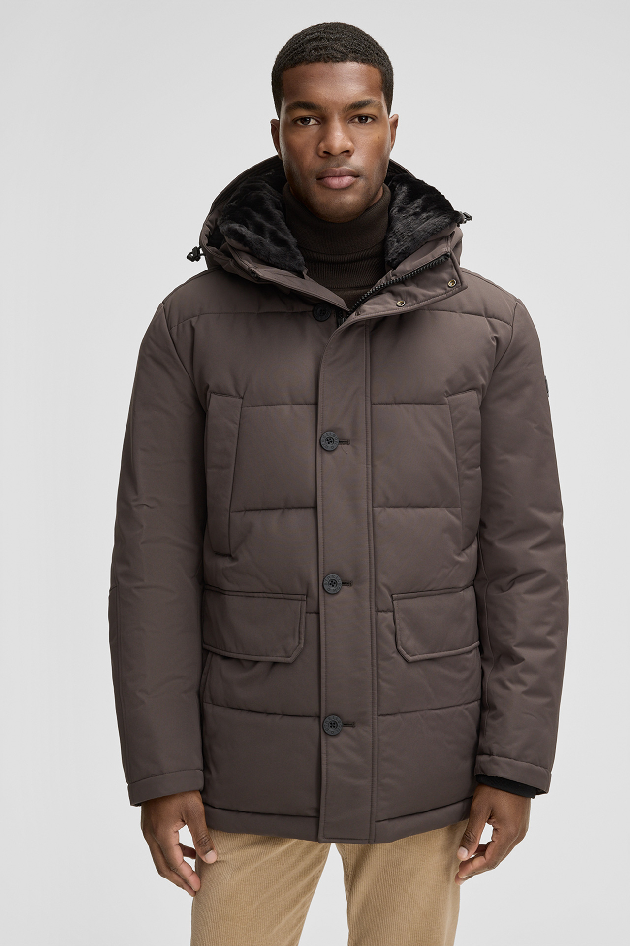 Steppjacke Plaza, dunkelbraun