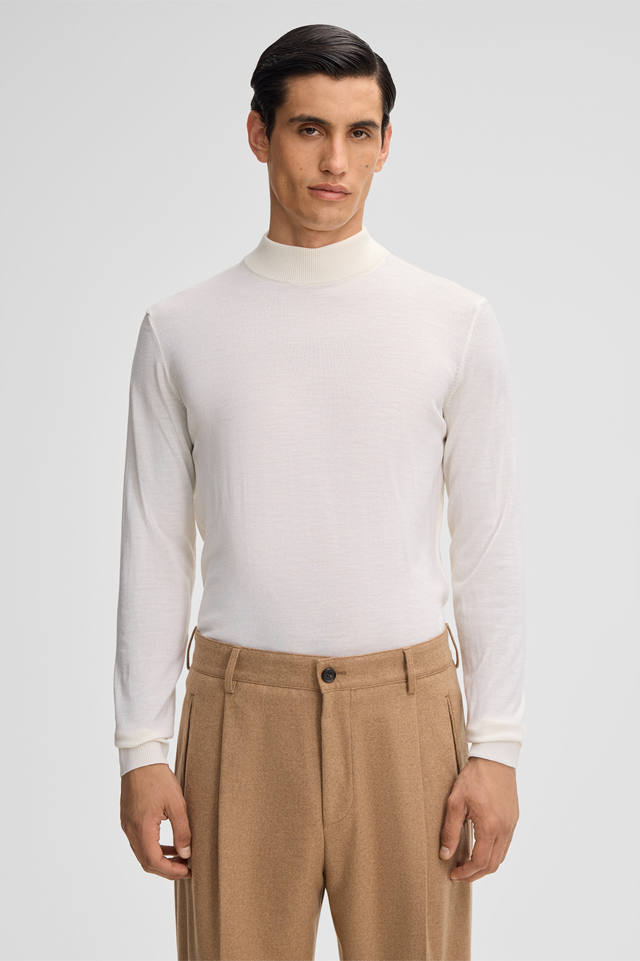 Schurwoll-Pullover Marek, creme